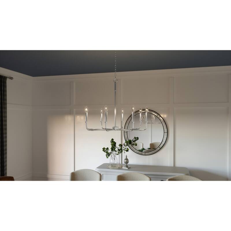 Bellevue Della 8 Light 28" Wide Taper Candle Chandelier