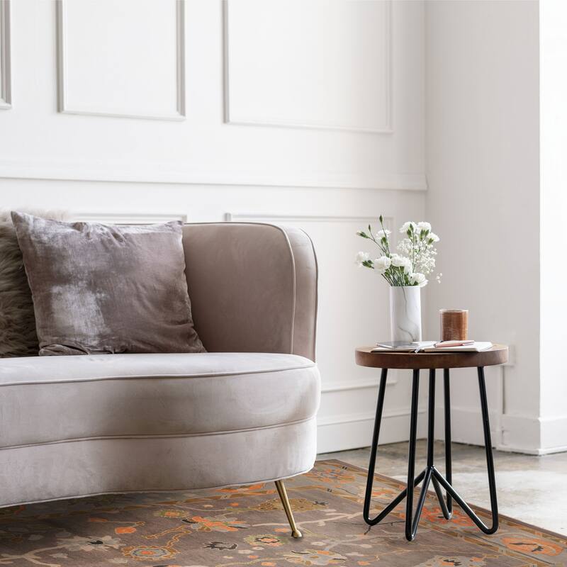 ECARPETGALLERY Hand-knotted Modern Oushak Dark Grey Wool Rug - 9'9 x 13'9