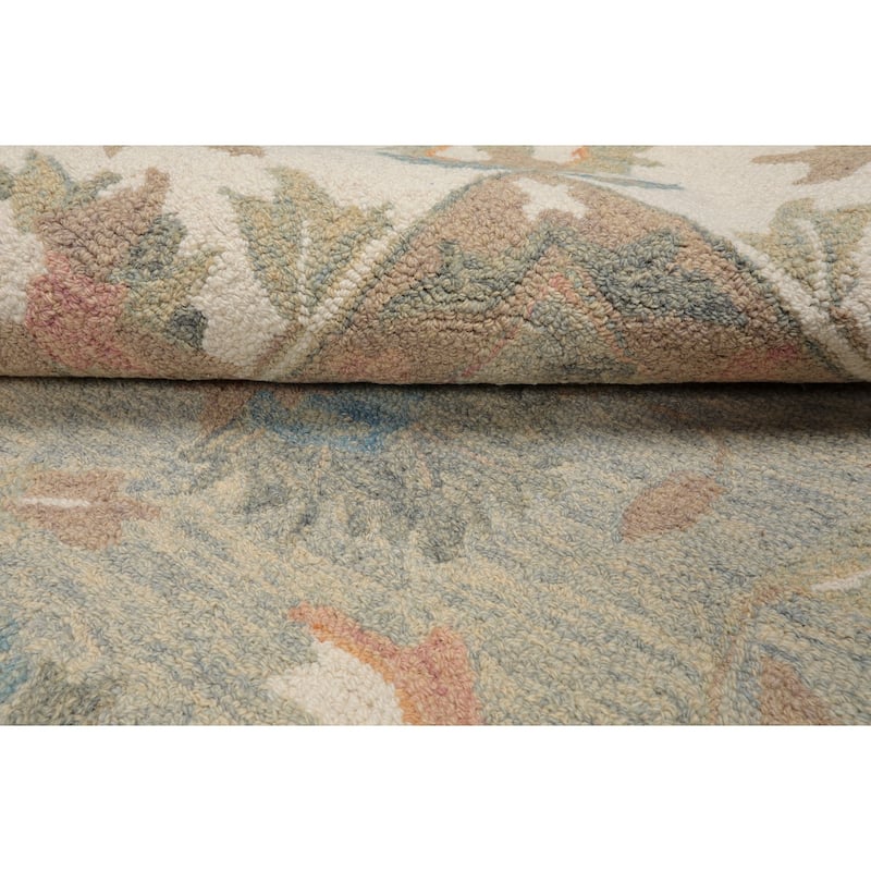 Multi Size Moss Traditional Agra Hand Hooked Wool Oriental Area Rug