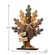preview thumbnail 33 of 53, Glitzhome Thanksgiving Wooden Turkey Table Decor Wall Hanging Signs