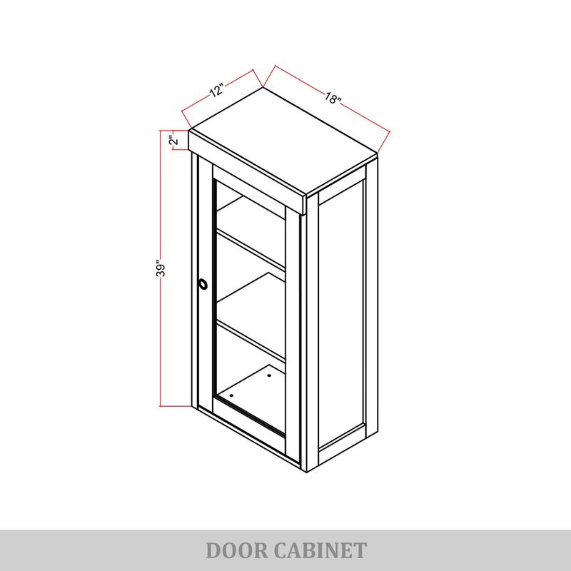 CraftPorch Elegance Door Cabinet - N/A