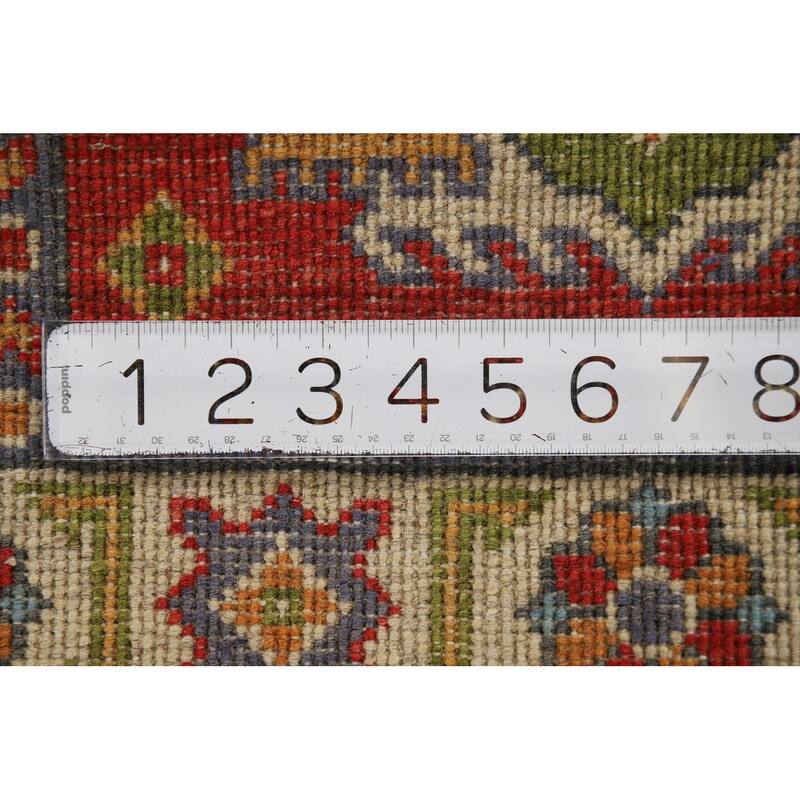 Red Traditional Kazak Foyer Rug Hand-Knotted Wool Carpet - 2'0" x 3'0"