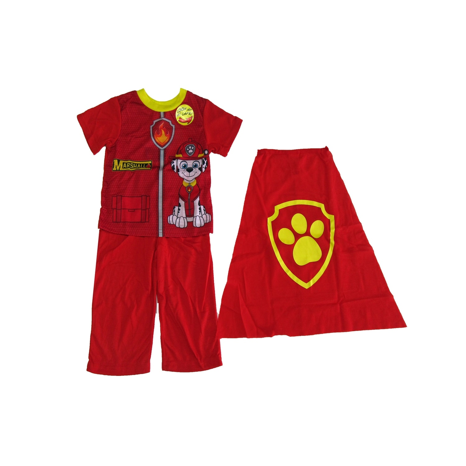 Shop Nickelodeon Little Boys Red Marshall Detachable Cape 3 Pc