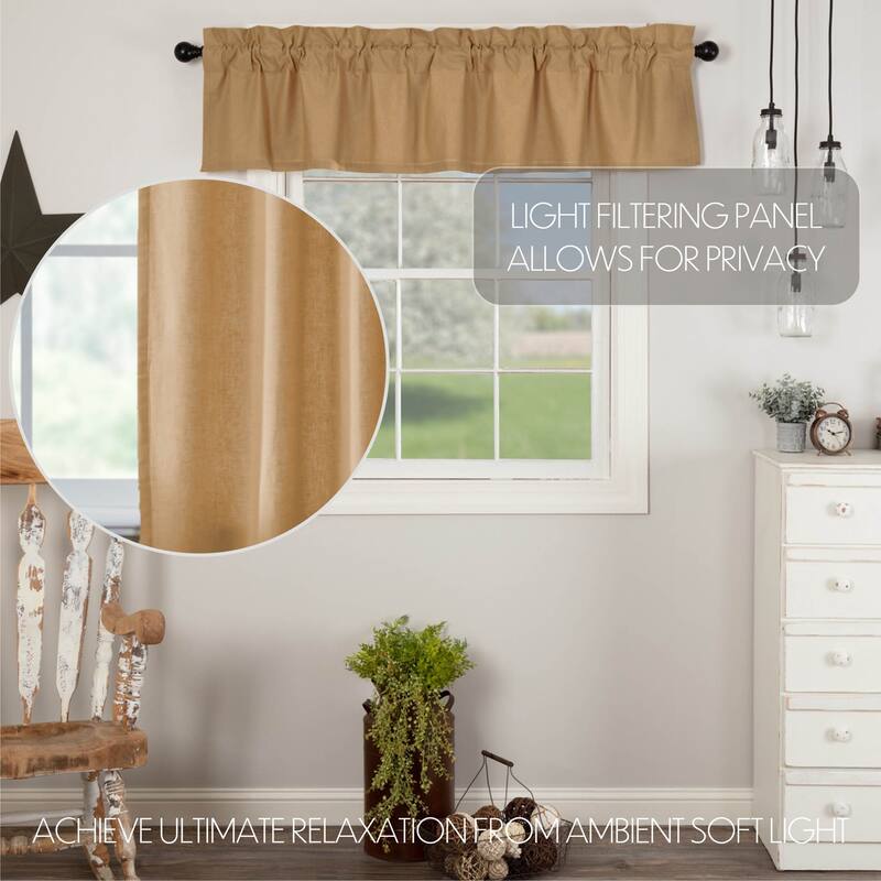 Simple Life Flax Valance - 16x60 - Light Creme