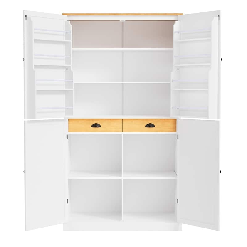 High Freestanding Kitchen Pantry Large Cupboard Storage Cabinet