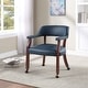 preview thumbnail 1 of 16, Callum Caster Game and Dining Chair by Greyson Living Navy Blue