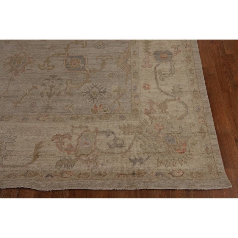 Vegetable Dye Oushak Turkish Area Rug Handmade Bedroom Wool Carpet - 8'0"x 9'10"