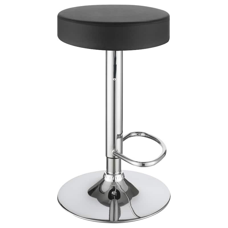 29" Adjustable Bar Stool Chrome and Black