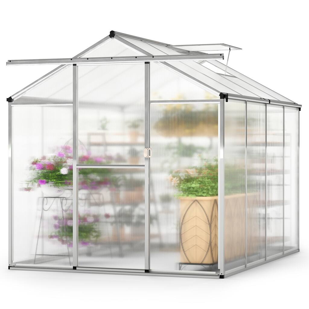 Gymax 6 x 8 FT Greenhouse for Outdoors Large Walk-in Green House w/