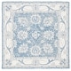 preview thumbnail 7 of 35, SAFAVIEH Handmade Micro-Loop Shakti Modern Wool Rug 5' Square - Blue/Ivory