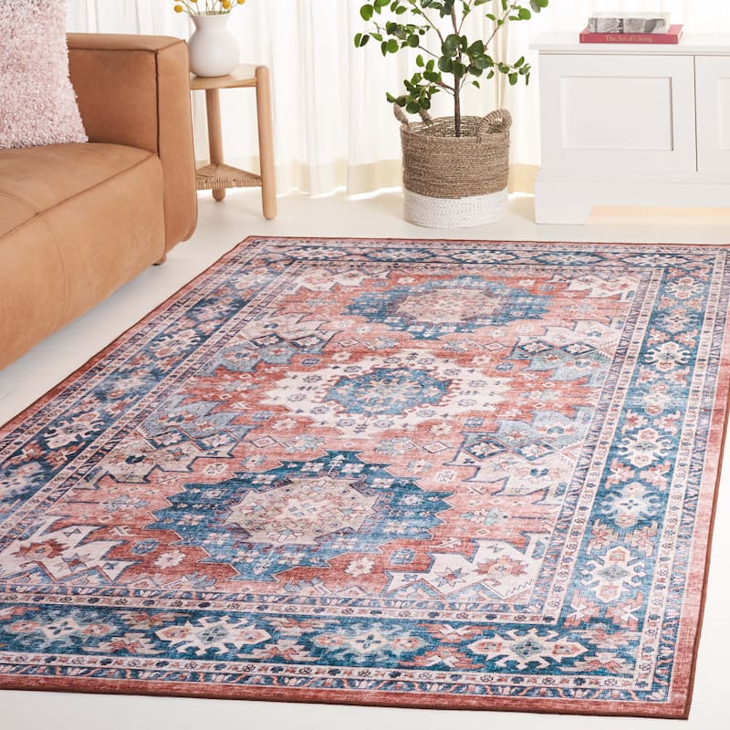SAFAVIEH Arizona Michie Vintage Rug - 5' x 8' - Blue/Rust