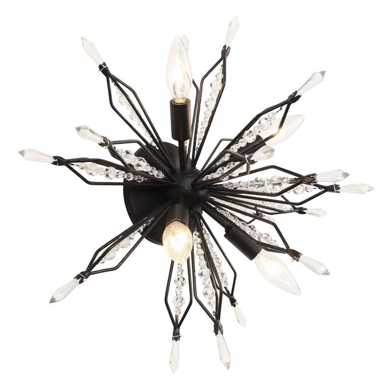 Varaluz Orbital 4-Light Semi-Flush Wall Sconce/Ceiling Light - Carbon