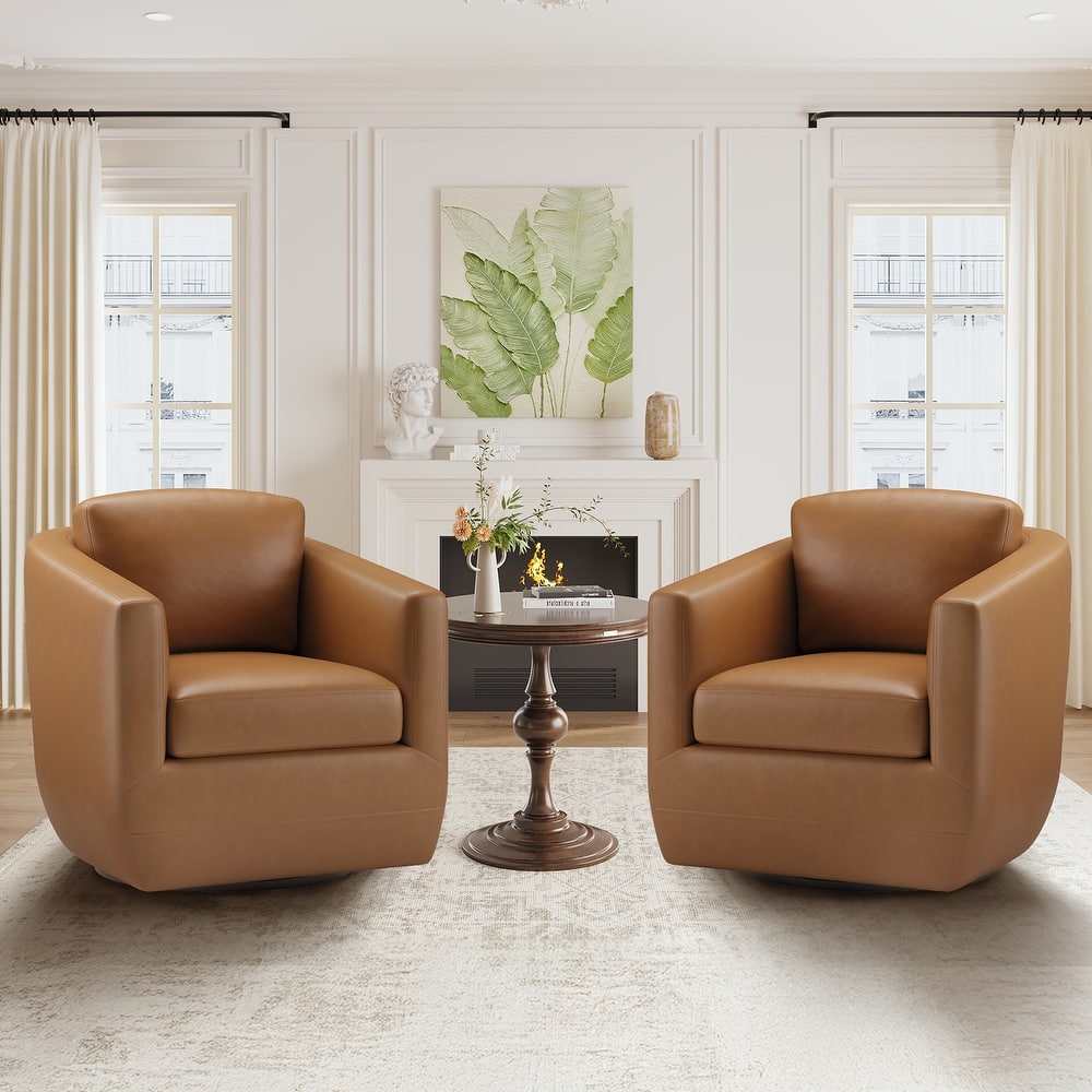 Velvet Barrel Swivel Chair - Round Accent with Base Ready-to-Use for Living Rooms Reading Corners