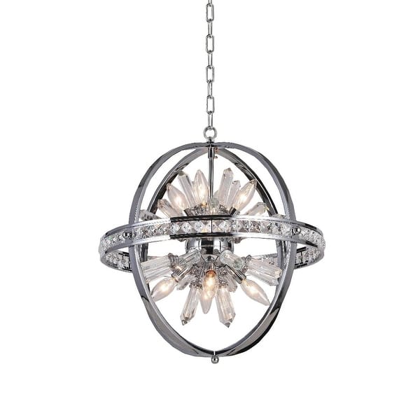 Spherical Orb Chandelier Lighting Chrome 8 Lights Spherical Orb Chandelier Lighting Chrome 8 Lights