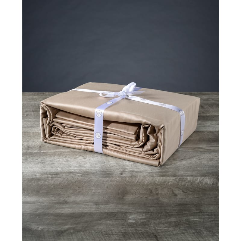 Delilah Home Organic Cotton Washed Bed Sheets, Twin, White - Brown