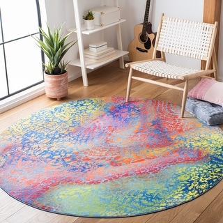 SAFAVIEH Paint Brush Machine Washable Slip Resistant Crisalida Rug