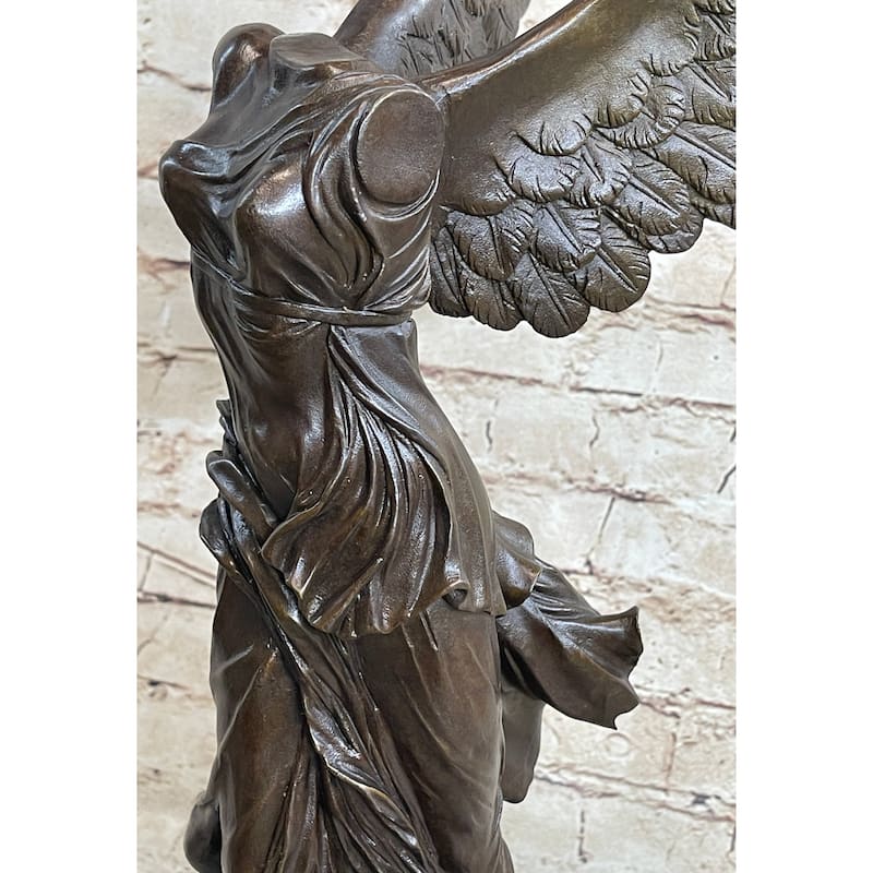 Nike Of Samothrace Winged Victory Bronze Metal Sculpture Ancient Greek Replica