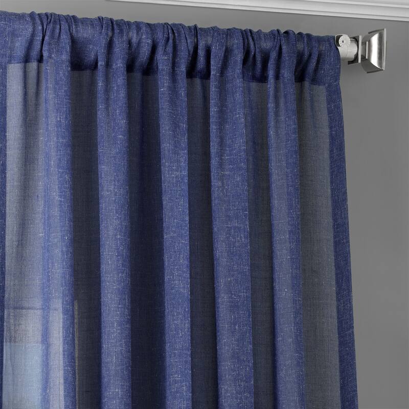 Exclusive Fabrics Faux Linen Sheer Curtain (1 Panel)