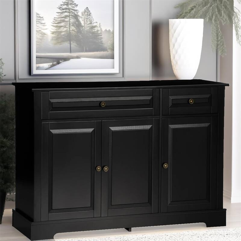 Sideboard Buffet Cabinet with 2 Drawers and Adjustable Shelves