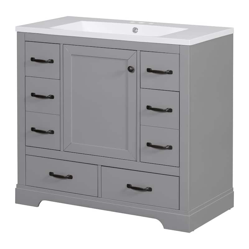 36'' Bathroom Vanities Cabinet with Sink Combo Set