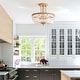 preview thumbnail 2 of 14, Jessica Crystal Basket 3-light Semi-Flush Mount Chandelier