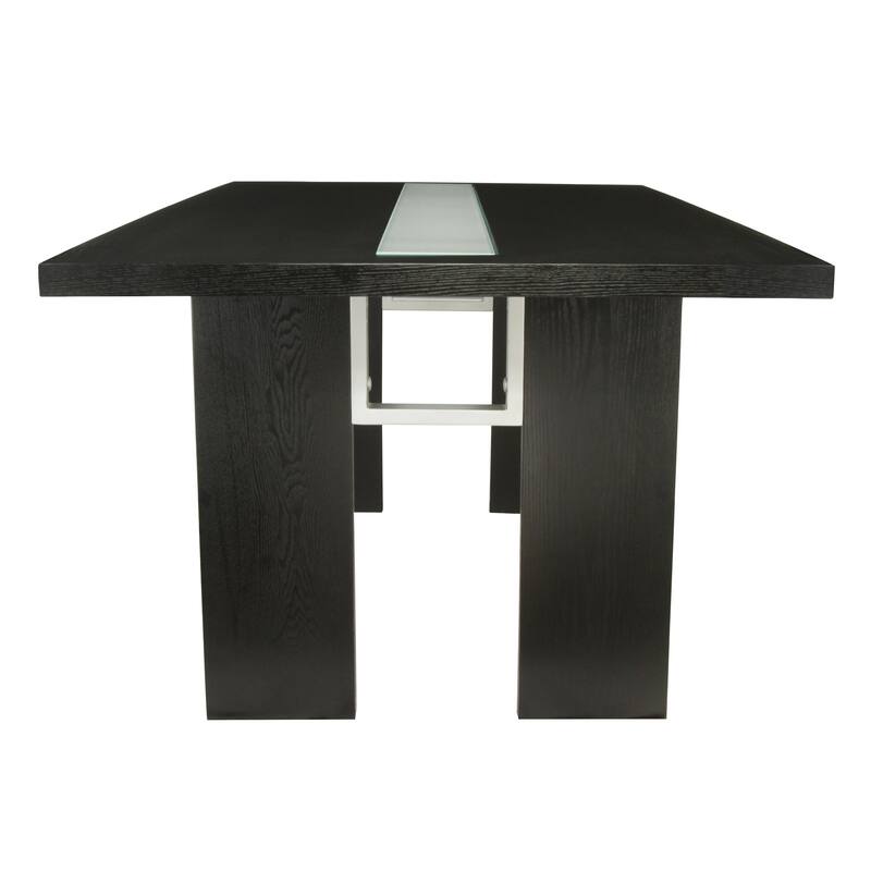 Furniture of America Lumina Contemporary 76-inch Glass Dining Table With LED