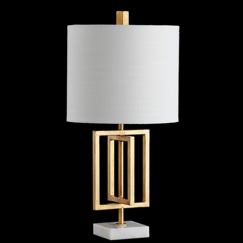 Julienne 20.25" Metal/Marble LED Table Lamp, Gold by JONATHAN Y