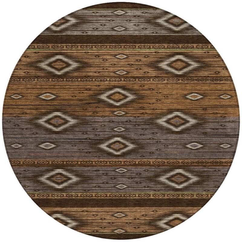 HomeRoots Tribal Transitional Rectangle Outdoor Rug