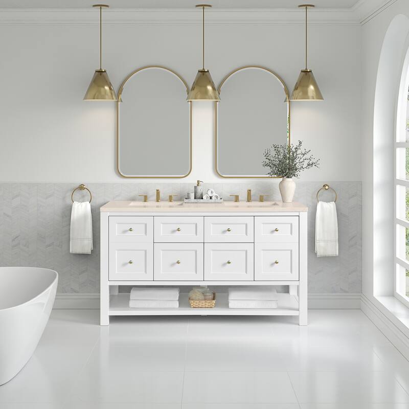 Breckenridge 60" Double Vanity, Bright White - 60D