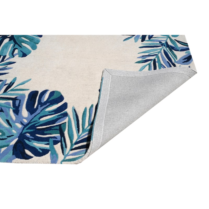 Domani Saunt Hand Tufted Wool Coastal Palms Area Rug