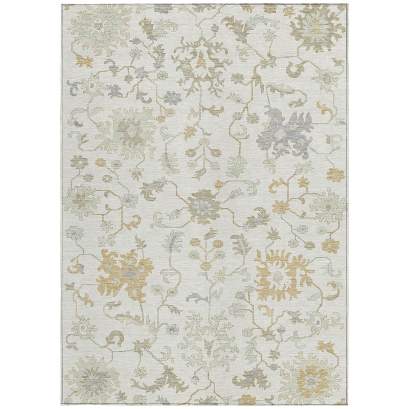 HomeRoots Floral Transitional Rectangle Outdoor Rug