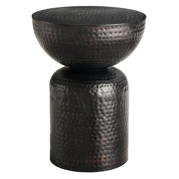 Mella Metal Hammered Side Table - Bed Bath & Beyond - 42883735