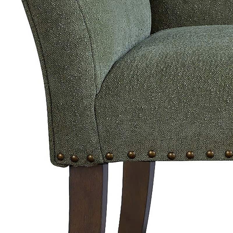 Madison Park Welburn 49.5" Upholstered Bench with Back & Wood Legs