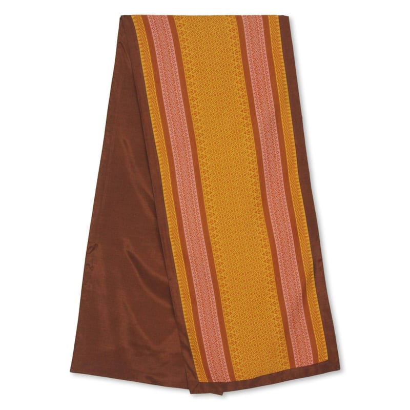 Novica Handmade Honey Dew Cotton Table Runner