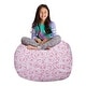 preview thumbnail 79 of 187, Kids Bean Bag Chair Cover Stuffed Animal Storage or Toy Organizer 38 Inch Large - Canvas Roses Pink