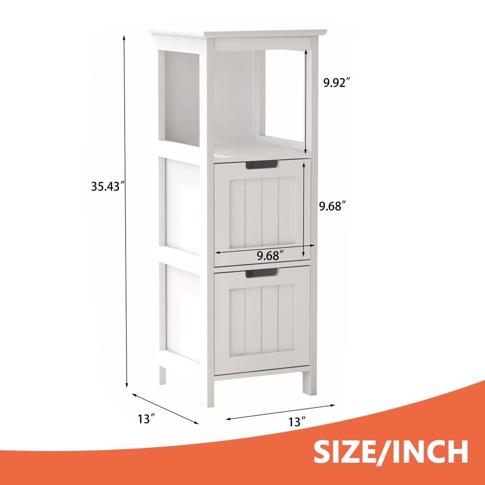 2Drawer Bathroom Floor Storage Organizer Rack Stand On Sale