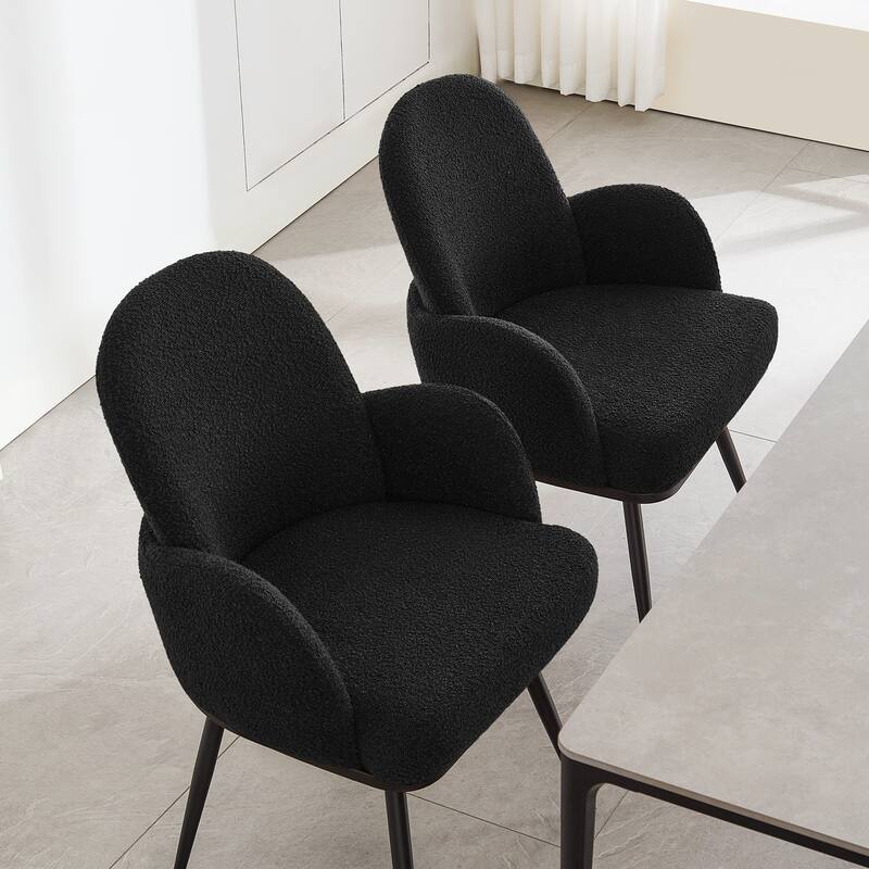 Fabric Upholstered Dining Chairs Set of 2/4 with Arms - 34.8"H x 23.2"W x 22.8"D