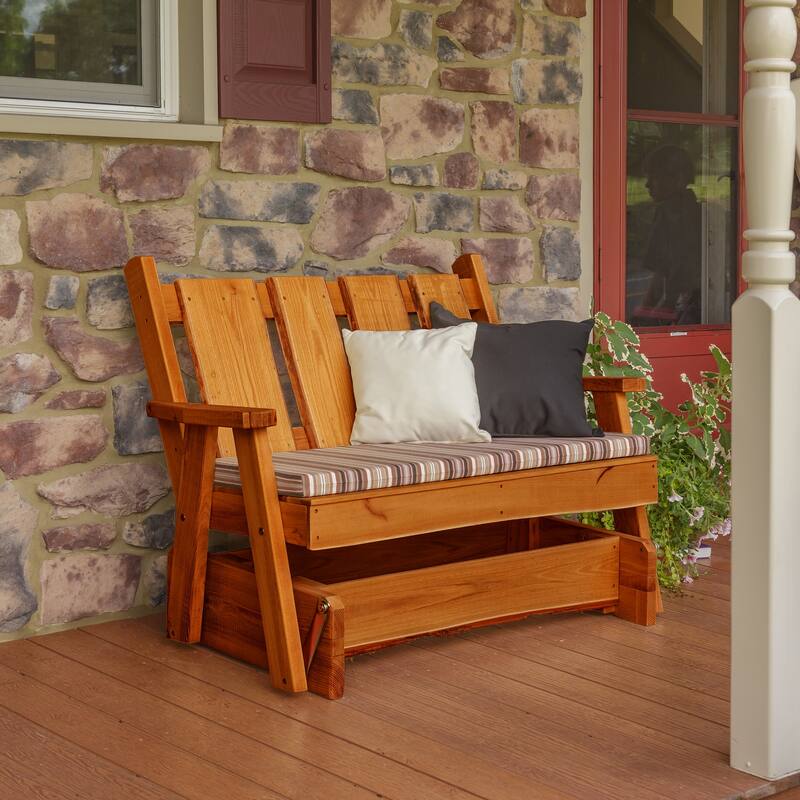 Live Edge Locust Wood 4' Timberland Glider Bench