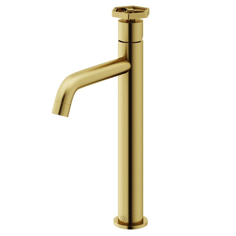 Vigo VG03033 Ruxton 1.2 GPM 12" H Single Handle Single Hole Vessel - Matte Brushed Gold