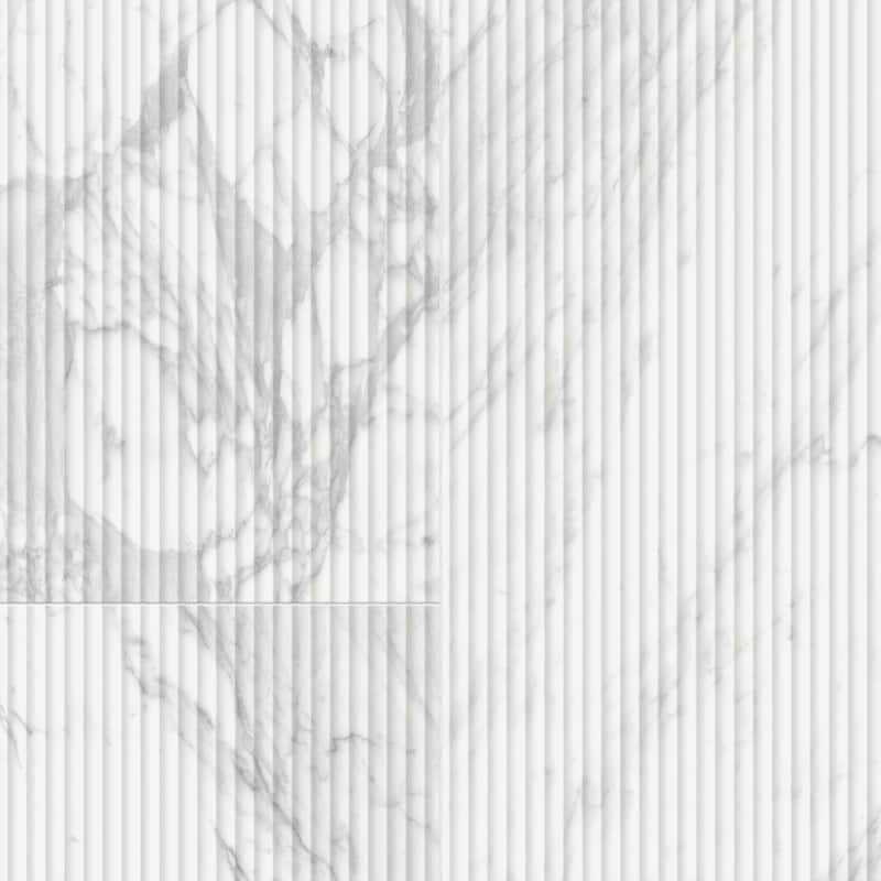 Merola Tile Reve Roseliere Deco Blanc 11-3/4" x 23-1/2" Porcelain Wall Tile