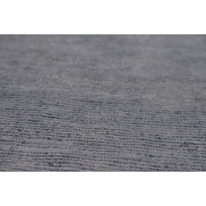 Blue Gabbeh Modern Area Rug Handmade Wool Carpet - 7'11"x 9'10"