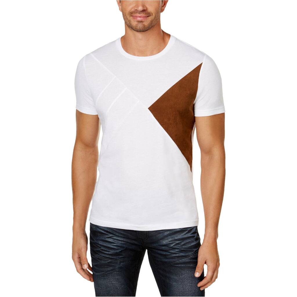 I.N.C Mens Faux-Suede Basic T-Shirt