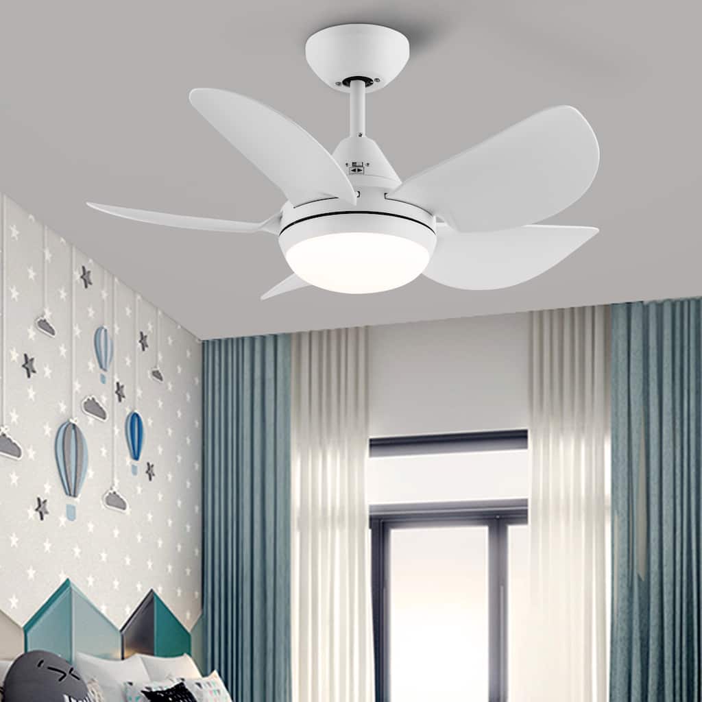 Modern 30-in.Integrated LED Ceiling Fan With Matte White Blades - 30 INCHES