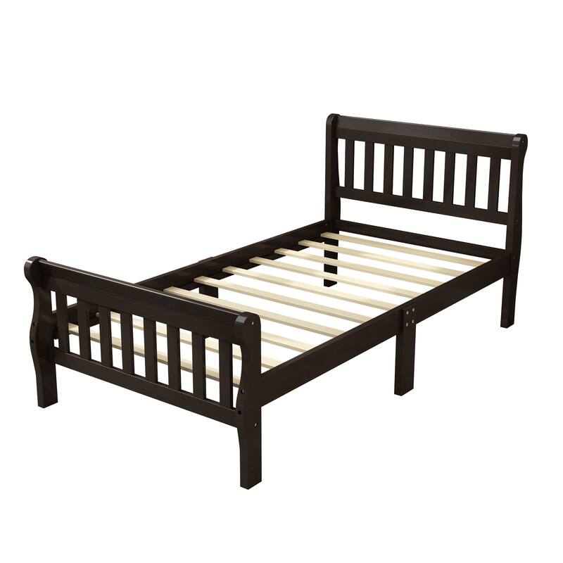 Modern Wood Platform Twin Size Bed