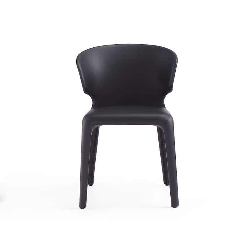 Carson Carrington Idloken Leather Upholstered Dining Chair - N/A - Black