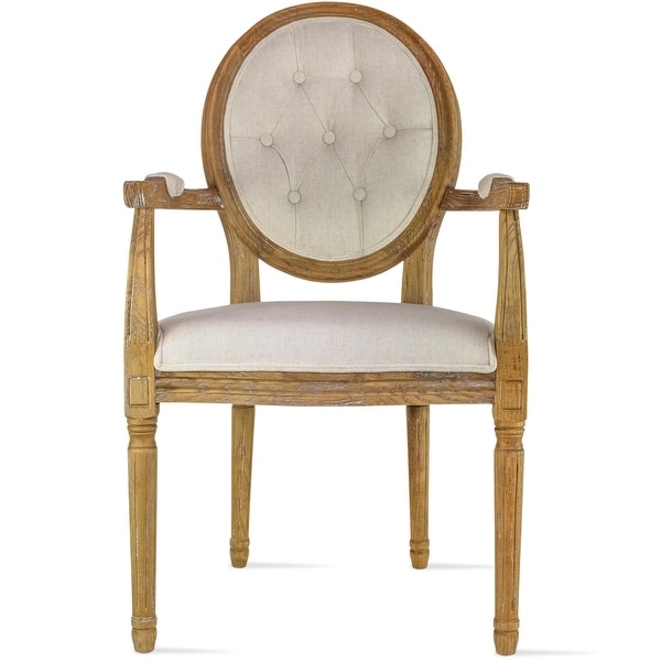 Cream button outlet dining chairs