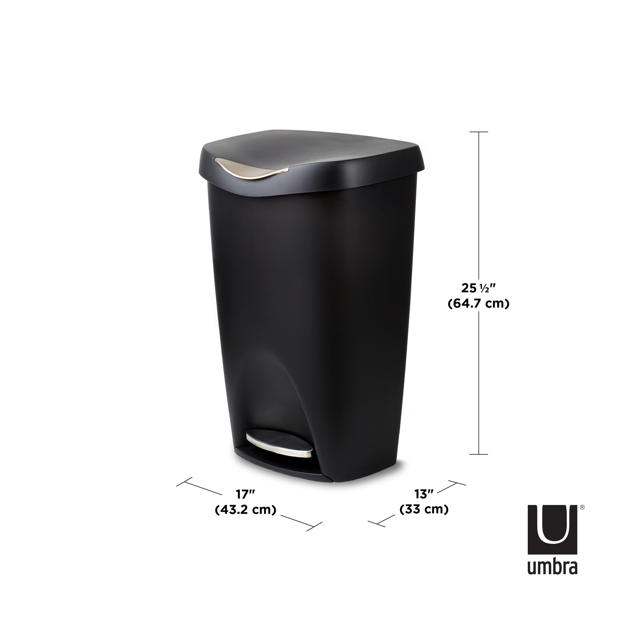 Halo 13 Gallon Step Pedal Trash Can with AbsorbX Odor Filter