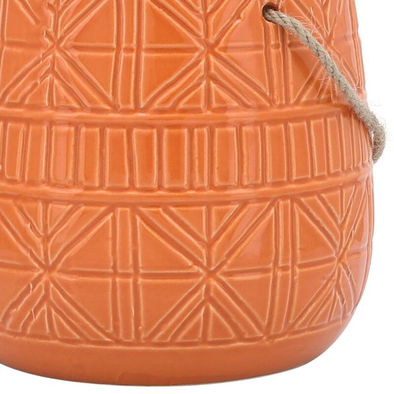 Sagebrook Home Neutral Textured Ceramic Hanging Planter