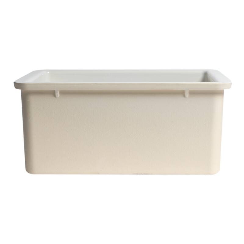ALFI brand AB2017 20" White Single Bowl Fireclay Undermount Kitchen Sink