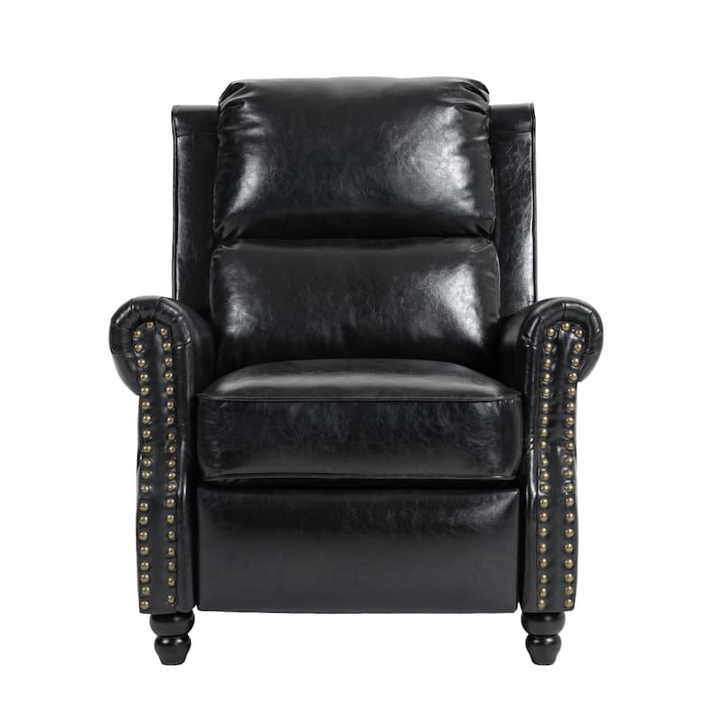 2 Set Modern Padded Seat Recliner Chair with PU Leather/Fabric